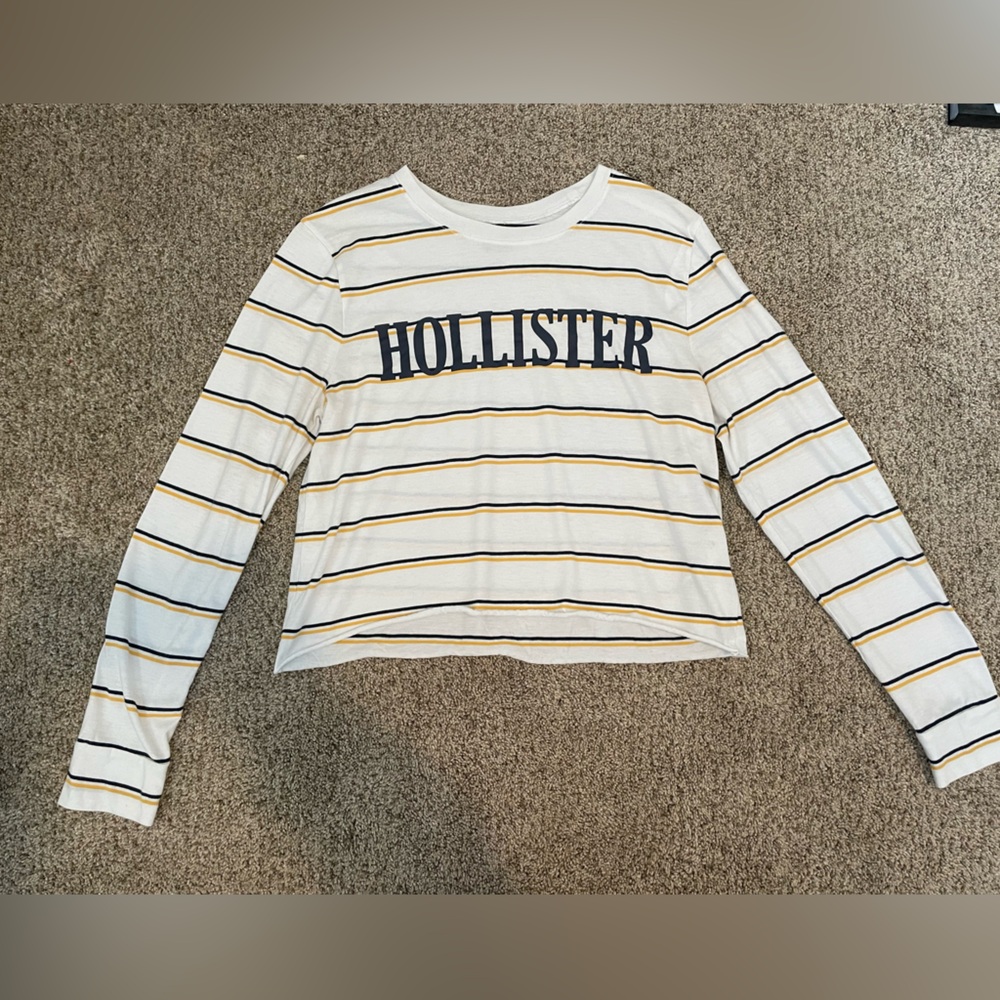 Striped Long Sleeve Crop Top